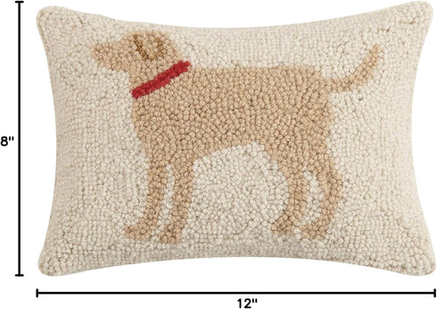 Peking Handicraft 30JES1457C12OB Light Brown Dog Wool and Cotton Pillow, 8 X 12 inch...