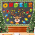 55 Pcs Christmas Bulletin Board Decoration Christmas Reindeer Bulb Classroom Bulletin Board Cutouts Sets for Xmas Party Supplies Toddler Kids Stud...