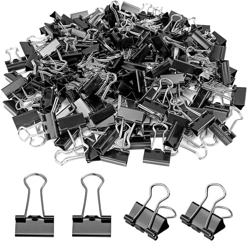 150pcs Binder Clips,0.75in Small Binder Clips Black Clips Office Supplies Black Paper Clips Paper Clamps Mini Clips for Office Home School Bussine...