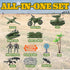 Army Toys, Military Soldier Action Figures,Military Toys Include Green Army Men, Rowboats, Motorcycles, Aircraft Weapons Accessories Playset Toy S...