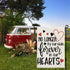 CROWNED BEAUTY Memorial Day Garden Flag Gravesite 12x18 Inch Double Sided Heart Saying Decor for Outside Yard,Forever In Our Hearts CF505...