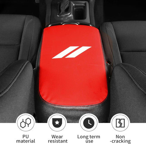 Linskip Center Console Cover Compatible with 2011-2023 Dodge Charger, Leather Armrest Pad Cover for Charger Interior Accessories(Red)......