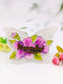 Alinacutle 1pc Cherry Flower Clear Stamps & 4pc Layering Stencil & 1set Coordination Frame Metal Cutting Die for Handmade Card Making Album Paper ...