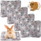 4 Pack Ultra Soft Dog Cat Bed Mat with Cute Prints Reversible Fleece Dog Crate Kennel Pad Cozy Washable Thickened Hamster Guinea Pig Bed Pet Bed M...