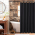 Biscaynebay Extra Long Fabric Shower Curtain Liner 72 Inch Width by 84 Inch Length, Black Water Resistant Bathroom Curtains, Rust Resistant Gromme...
