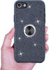 Wisdompro Case for iPhone SE 2022/2020, for iPhone 8, for iPhone 7, Cute Glitter Bling Sparkly Case with Ring Stand, Women Girls Protective Phone ...