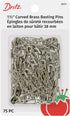 Dritz 3031 Curved Basting Safety Pins, Size 2, Nickel-Plated Brass (75-Count)...