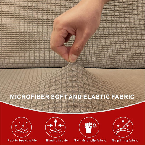 Dulepax RV Dinette Cushion Covers, Replacement Camper Cushions Cover, Camel Stretchable Fabric RV Dinette Seat Covers, Cushion Slipcovers for Trai...