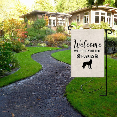 Huskies Garden Flag Welcome We Hope You Like Huskies Garden Flag Huskies Welcome Flag Garden Decor (LIKE HUSKIES F)...