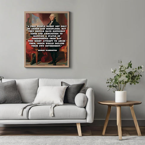Posterizer 1 pcs-George Washington Quotes-Quotes and Poems-Famous Figures Art Collection-Gift for Policemen, Law Enforcement Officer-Decor for Hom...