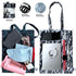 FLOCK THREE Waterproof wet bag tote reusable for wet clothes baby diapers stroller swimsuit travel washable toiletries pouch large electronics cas...