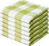 PurpleEssences 100% Cotton Waffle Weave Check Plaid Kitchen Towels, Super Soft and Absorbent Dish Towels for Drying Dishes,12 x 12-6 Pack - Light ...