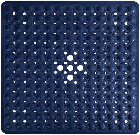 Yimobra Shower Stall Mat Non Slip, 21x21 Inch, Soft Square Bath Mat for Shower with Suction Cups and Drain Holes, Stall Floor Mats for Bathroom, M...