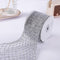 Silver Stretchable Glitter Diamond Mesh Ribbon Wired Ribbon Wide 2.5" to 7" for Christmas Tree,Wreaths Supplies,Home Decor, Gift Wrapping,DIY Craf...