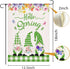Hello Spring Cute Gnomes Floral Garden Flag Vertical Double Sided 12.5x18 Inch Welcome Spring Garden Flag Burlap Holiday Outdoor Decor...