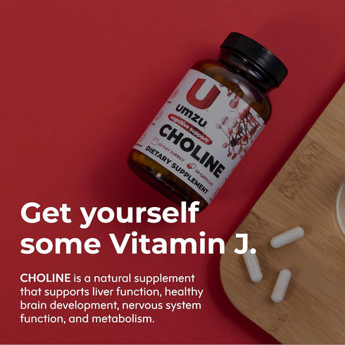 UMZU Choline Supplement for Cognitive and Hormonal Support | Acetylcholine Booster Helps Brain Focus, Memory & Metabolism | Promotes Liver Health ...