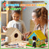 Liliful Wooden DIY Birdhouse Kit for Adults Unfinished Wooden Bird Houses with Paints and Paintbrushes Hanging Woodworking Craft Kit for Boys or G...