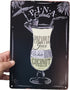 8" x 12" Popular Cocktails and Drink Bar Mix Recipes Menu for Bartenders on Metal Tin Sign Wall Decor Plaque Poster (PINA COLADA)...