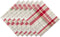 DII Orchard Plaid Collection Linen Tabletop Essentials, Napkin Set, 20x20, Taupe/Red, 6 Piece...