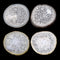 Natural Agate Coaster Set of 4, 3.5-4" Crystalline Geode Stone Coasters for Drinks Coffee Table Decor Agate Slices Glass Cups Holder for Home Gues...