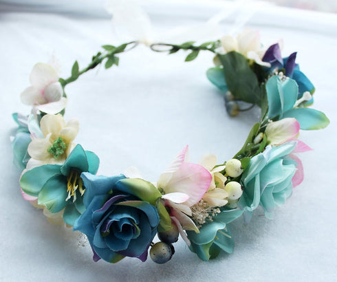 Vivivalue Fairy Flower Crown Woodland Headband Forest Elf Headpiece for Halloween Cosplay Renaissance Wedding Bridal Shower Maternity Shoot...