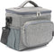 FlowFly Insulated Reusable Lunch Bag Adult Large Lunch Box for Women and Men with Adjustable Shoulder Strap,Front Zipper Pocket and Dual Large Mes...