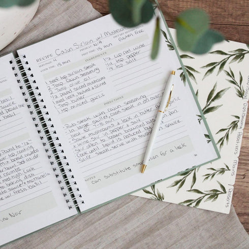 Recipe Book To Write In Your Own Recipes with 6 Custom Dividers - Blank Spiral DIY Personalized Family Cookbook Journal, Fits 118 Empty Recipe Tem...