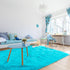 Noahas Fluffy Teal Blue Area Rugs for Bedroom Living Room,4x5.3 Feet Thick Shag Throw Floor Carpet,Soft Shaggy Non-Slip Plush Dorm Nursery Kids Ru...