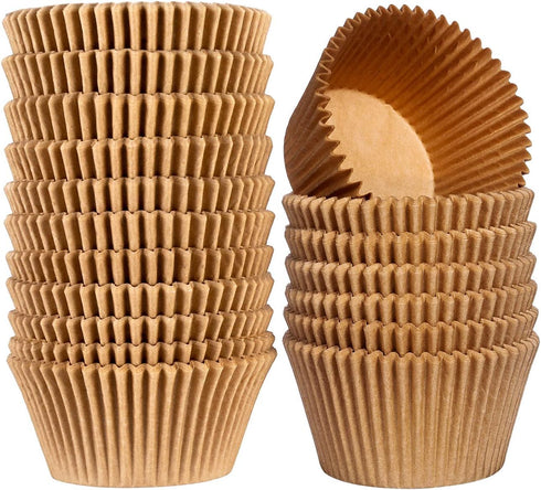 Gifbera Jumbo Cupcake Liners Greaseproof Paper 200 Count - Food Grade Odorless Muffin Baking Cups Cupcake Wrappers for Wedding Birthday, Natural...