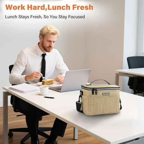 Tirrinia Insulated Lunch Bag for Women Men, Leakproof Lunch Box Containers for Adult, Work, School, Soft Lunchbox for Kids,Boys, Adult Cooler Bag ...