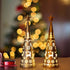 Juegoal 11.6 Inch Lighted Christmas Table Decorations with Star, Cone Shaped 10 LED Lights Battery Operated, Indoor Xmas Holiday Wedding Party Tab...