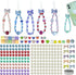 SHUANGART 252 Pcs Phone Chain Beaded Making kit, Cell Phone Charms Lanyard Wrist Strap Set with Acrylic Assorted Pastel Beads Butterfly Flower Hea...
