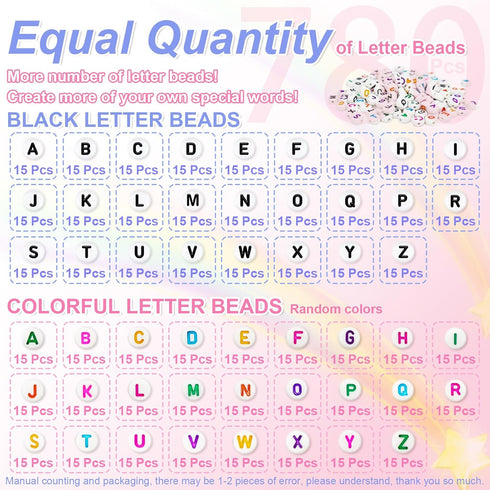 Dayify 15500Pcs Clay Beads Bracelet Making Kit, 93 Colors 5 Boxes Polymer Clay Beads Heishi Letter Spacer Beads for Girls Jewelry Making, DIY Frie...