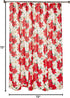 Violet Linen Decorative Christmas Printed Poinsettia Floral Design Shower Curtain - 72" X 72"...