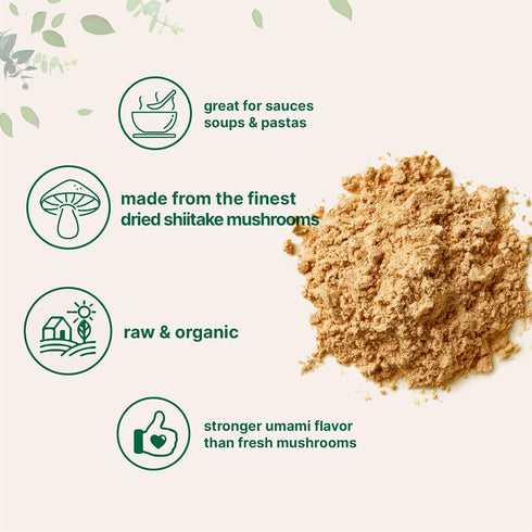 Micro Ingredients Organic Shiitake Mushroom Powder, 8 oz | Culinary Superfood | Supports Gut & Immune Health | Great for Cooking, Soups & Sauces |...