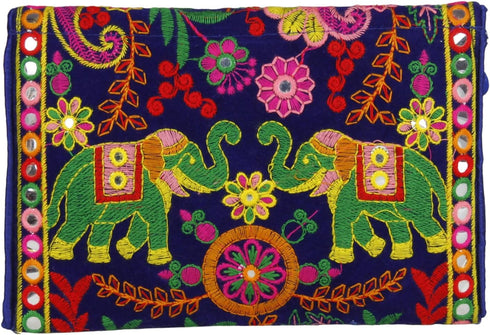 Elephant Sling Bag, Foldover Clutch, Hand Bag, Shoulder Bag & Cross Body Bag for Women & Girls (Blue Color)...