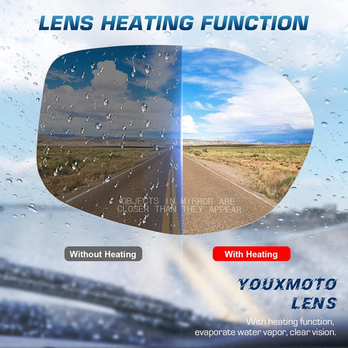 Youxmoto Passenger Right Side Heated Mirror Glass, Fit For Honda Odyssey 2014 2015 2016 2017, with Backing Holder Mirror Glass, Fit 76203-TK8-A51 ...