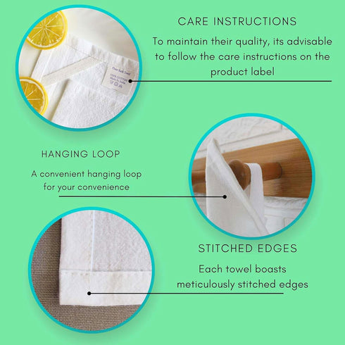 Flour Sack Kitchen Towels |Cotton Blank Towel | Tea Towel Crafting Embroidery | Thick Absorbent Quick Dry | Baking Bread Proofing Linen Cover Whit...