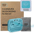 Home Zone Living CleanAura Deodorizing Filter Kit with Charcoal Filter Bag and Magnetic Sticker, Helps Eliminate Odor at Home...