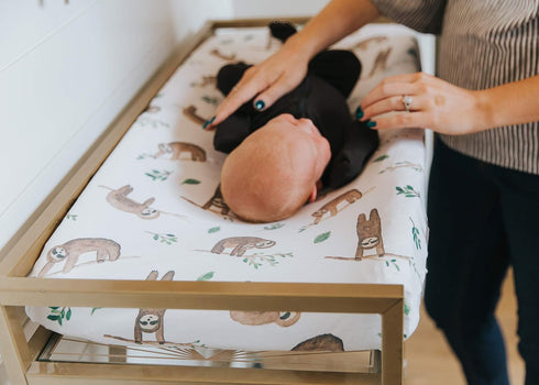 Copper Pearl Premium Knit Changing Pad Cover Soft, Stylish, and Universal Fit for All Standard Diaper Changing Pads, Trendy Design Changing Pad Co...