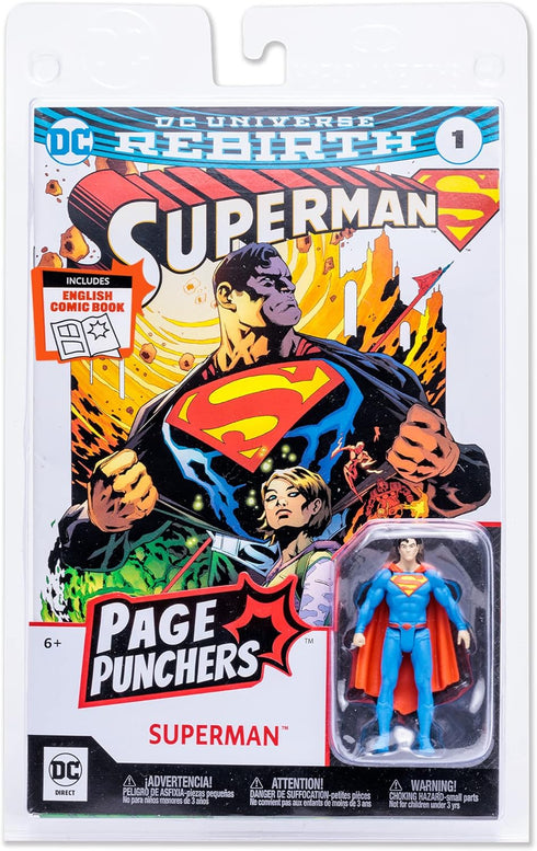 McFarlane Toys - DC Direct - 3IN Figure with Comic WV1 - Superman (Rebirth)...