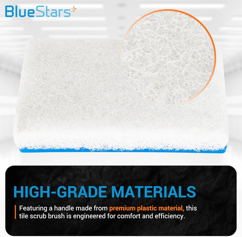 BlueStars Heavy Duty Hand-Held Sponge Swimming Pool Scrub Brush - Pool Supply Hand-Held Scrub Brush - for Pool Tile & Grout, Walls, Vinyl Liners, ...