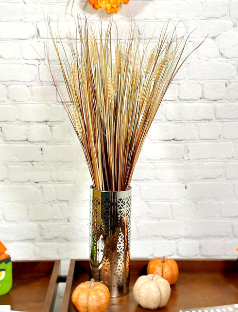 Admired By Nature 28" Artificial Autumn Flowers Artificial Wheat Grain Flowers Grass Bush for Home Kitchen Office Wedding Flowers Arrangement Farm...