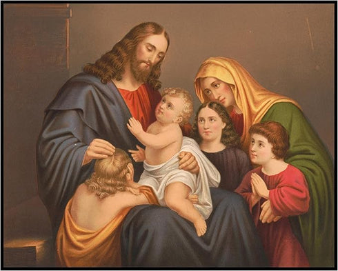 Posterizer 1 pcs-Christ blessing little children painting poster-Religious Posters-Gifts for Christians -Decor for Church, Sunday School Classroom...
