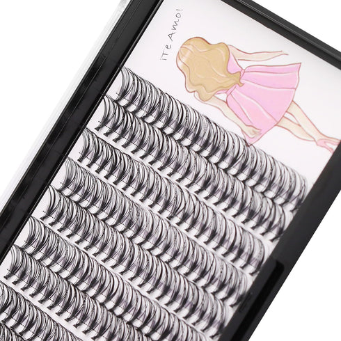 8-22mm to Choose 20D/40D/60D/80D/100D Individual False Eyelashes Makeup Cluster Eyelashes Thickness 0.07mm D Curl Natural long Black Soft 3D Eye L...
