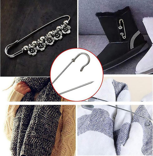 Safety Pins, 4" Large Safety Pins, Set of 20, Large Safety Pins, Clothing Safety Pins, Blankets, Crafts, Skirts, Short Skirts, Oversized Heavy Dut...