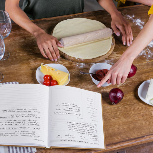 ZICOTO Aesthetic Blank Recipe Book with Waterproof Cover - The Perfect Recipe Notebook To Write In Your Own Recipes - Simplified Blank Cookbook to...