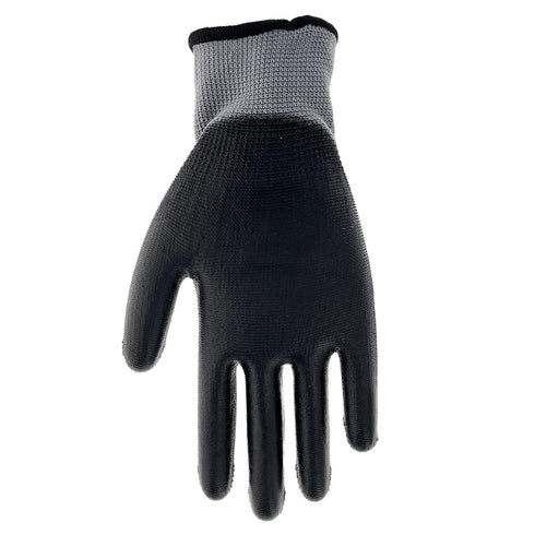 Boss Kid's Polyurethane Coated Work Gloves, Enhanced Grip, High Dexterity, Water Resistant, Comfort, Gray/Black, Youth, (B33021-Y)...