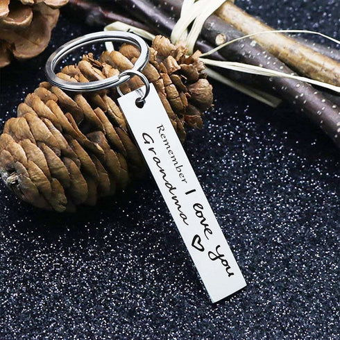 TGCNQ Grandma Mothers Day Gifts: Remember I Love You Keychain, Grandma Birthday Gift from Grandson Granddaughter...