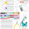 Myzzxt 281 PCS Acrylic Keychain Blank Kit, 4 Shapes of Acrylic Clear Blanks, Key Rings, Tassels, Raspberry Decorations, Jump Rings and Craft Plier...